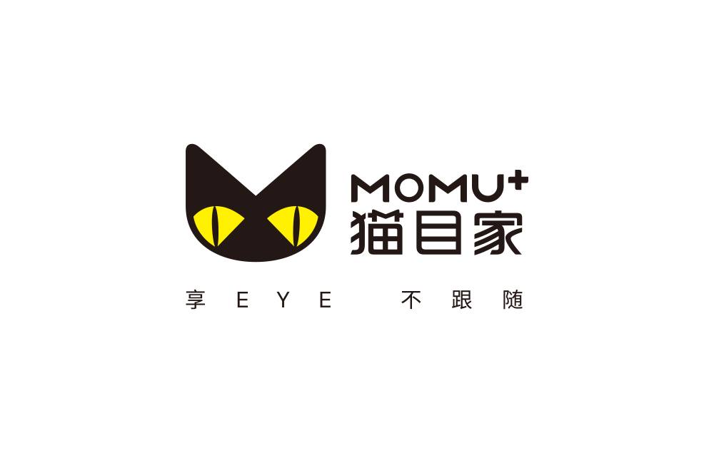 隐形眼镜连锁品牌LOGO升级-猫目家MOMU企业形象设计